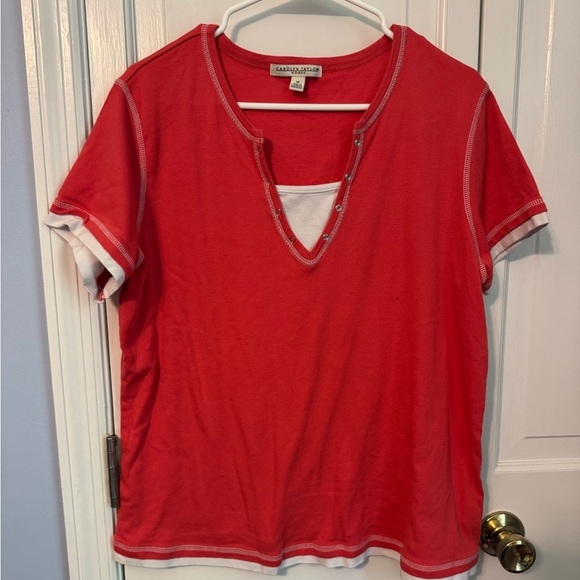 Carolyn Taylor Tops - Comfy Casual Orange Tee Lightweight, 1X Perfect for every wardrobe. Like New.